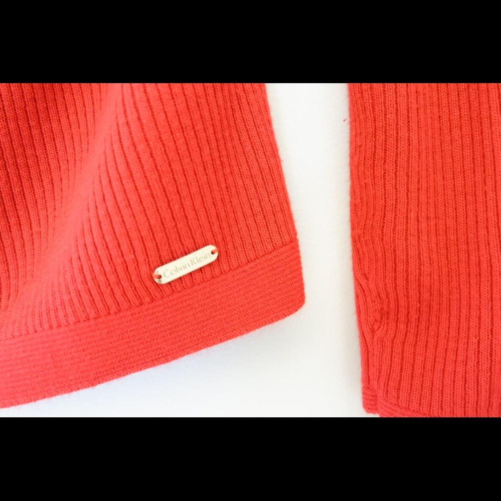 ❌SOLD❌ Calvin Klein Ribbed Full Zip Up Cardigan - Picture 4 of 8